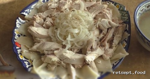 Фото приготовления рецепта: Бешбармак из курицы - шаг №14