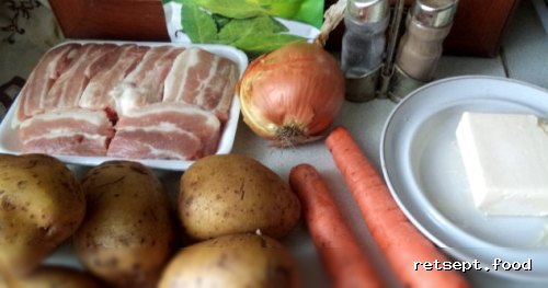 Фото приготовления рецепта: Картофель тушеный с мясом - шаг №1