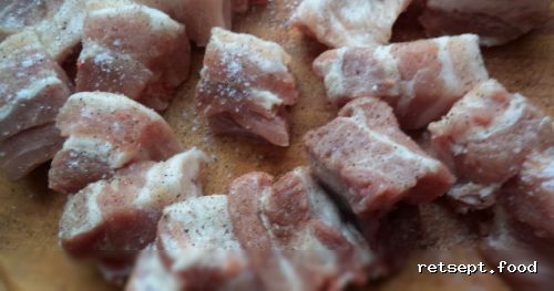 Фото приготовления рецепта: Картофель тушеный с мясом - шаг №2