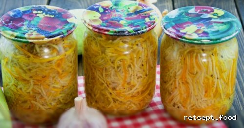 Фото приготовления рецепта: Салат из кабачков и моркови по-корейски (на зиму) - шаг №18