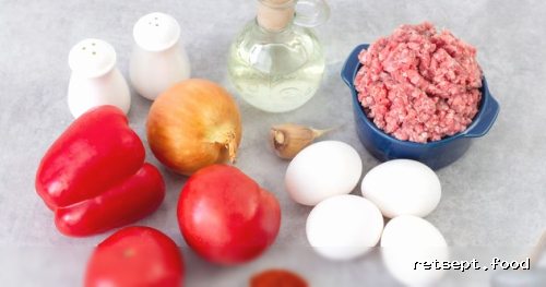 Фото приготовления рецепта: Шакшука с мясным фаршем - шаг №1