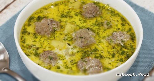 Фото приготовления рецепта: Суп с мясными фрикадельками и сливками - шаг №16