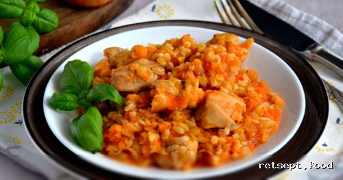 Фото приготовления рецепта: Чечевица с курицей и булгуром - шаг №13