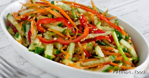 Koreyscha kunjutli sabzavotli salat — tayyorlash retsepti