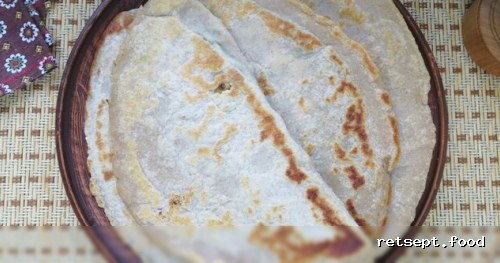 Фото приготовления рецепта: Чебуреки с сыром фета и зеленью, или Кутабы (на сковороде) - шаг №19