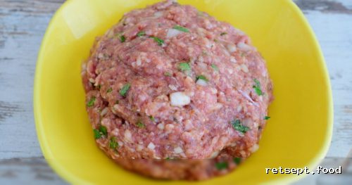 Фото приготовления рецепта: Кебаб из баклажана с фаршем - шаг №5
