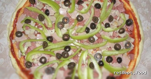 Фото приготовления рецепта: Пицца мясная по-домашнему - шаг №6